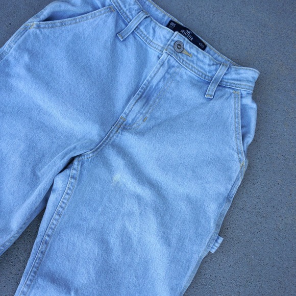 Hollister Women's Ultra High-Rise Dad Jeans Size 00S 24S Light Faded Wash - Picture 4 of 9